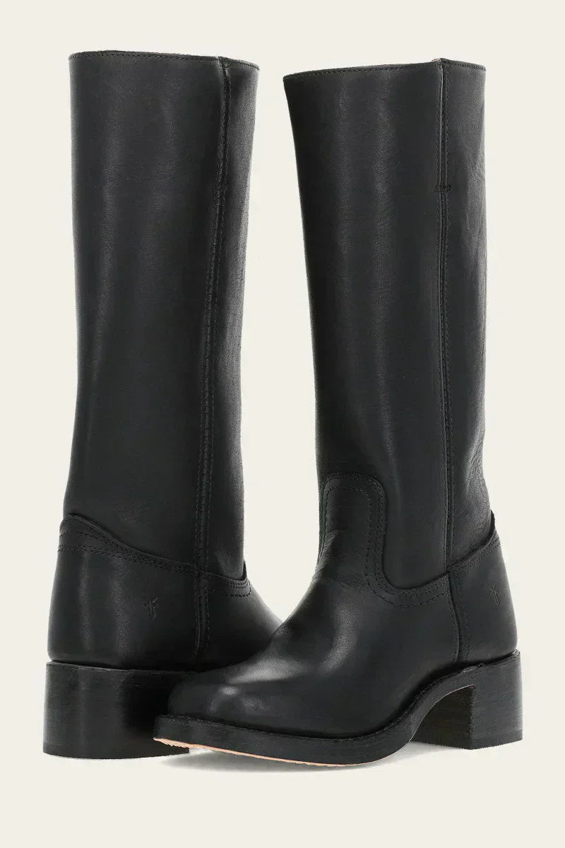 Freya Classic Western Boots | Stacked Heel Rounded Toe Boots