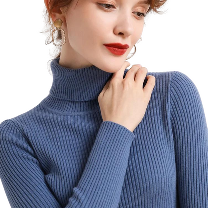 Cashmere turtleneck sweater for women
