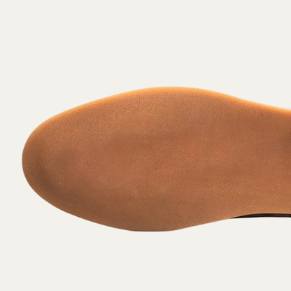The Castello Men's Khaki Slip On Suede Chelsea Boots with Elastic Side Panels