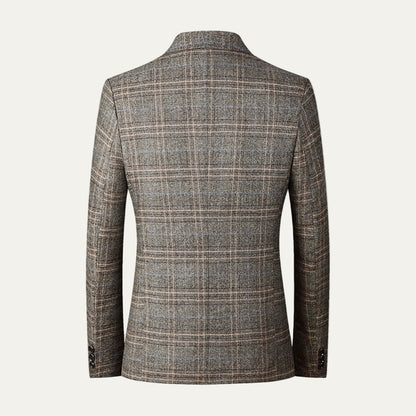Men’s Classic Two Button Checked Blazer