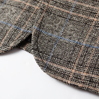 Men’s Classic Two Button Checked Blazer