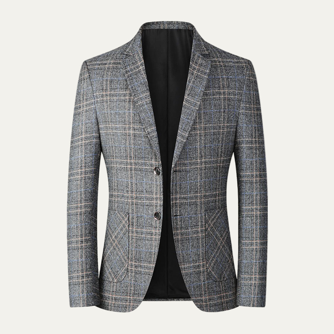 Men’s Classic Two Button Checked Blazer