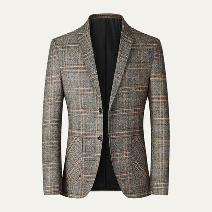 Men’s Classic Two Button Checked Blazer