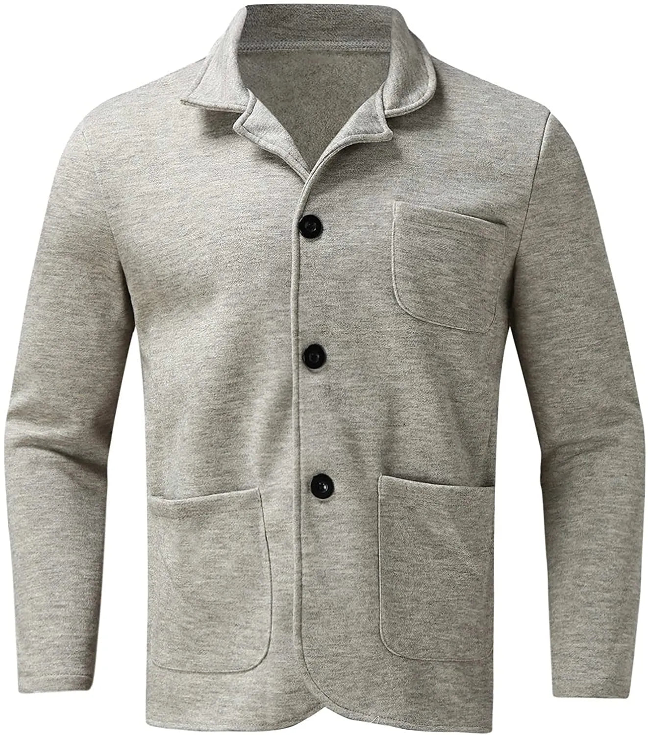 Men’s Ribbed Trim Zip Up Cardigan Jacket