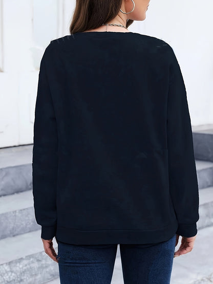 Casual Sweatshirt with Feather Print - Marisa