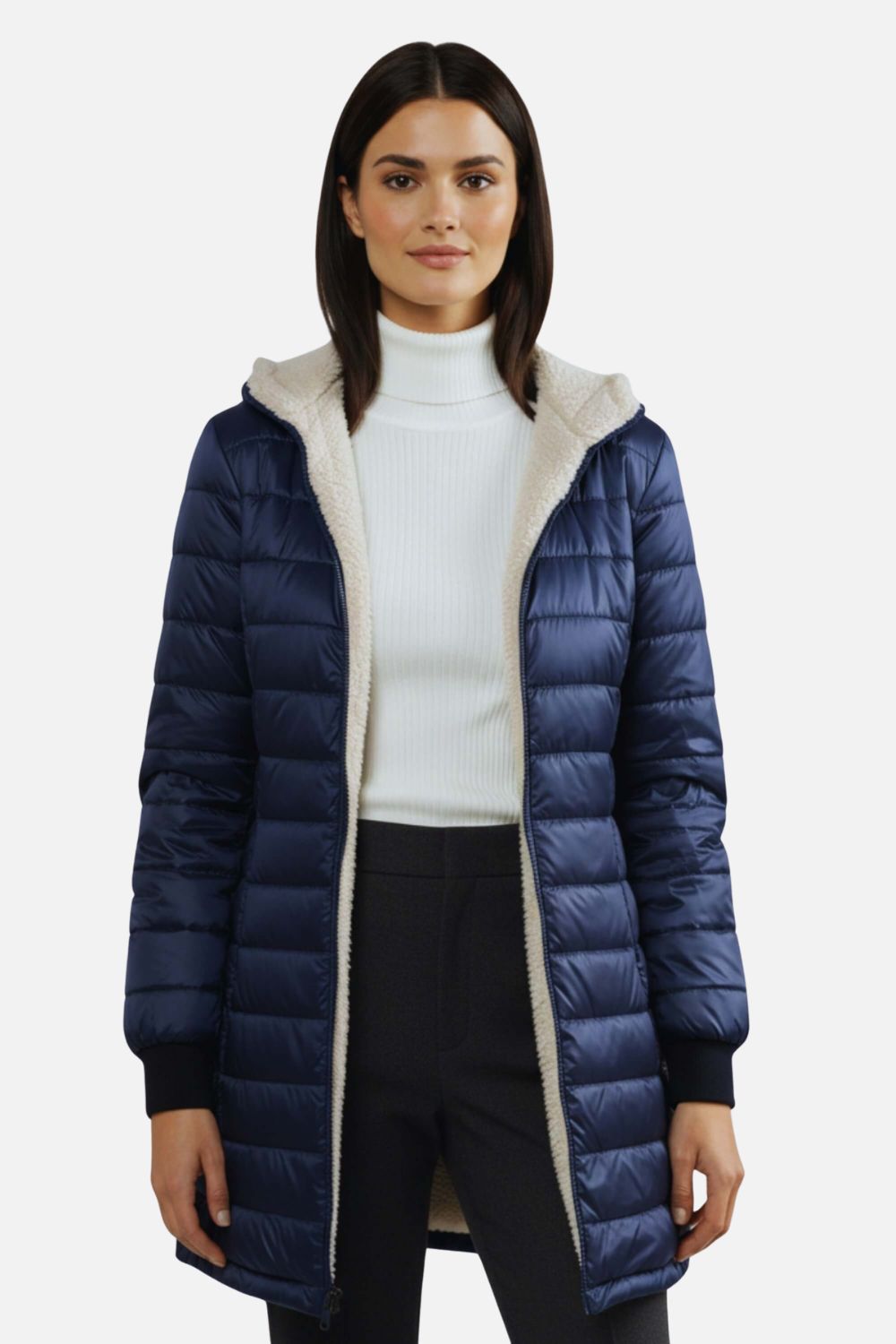 Thick Down Parka Coat with Cozy Fleece Inside