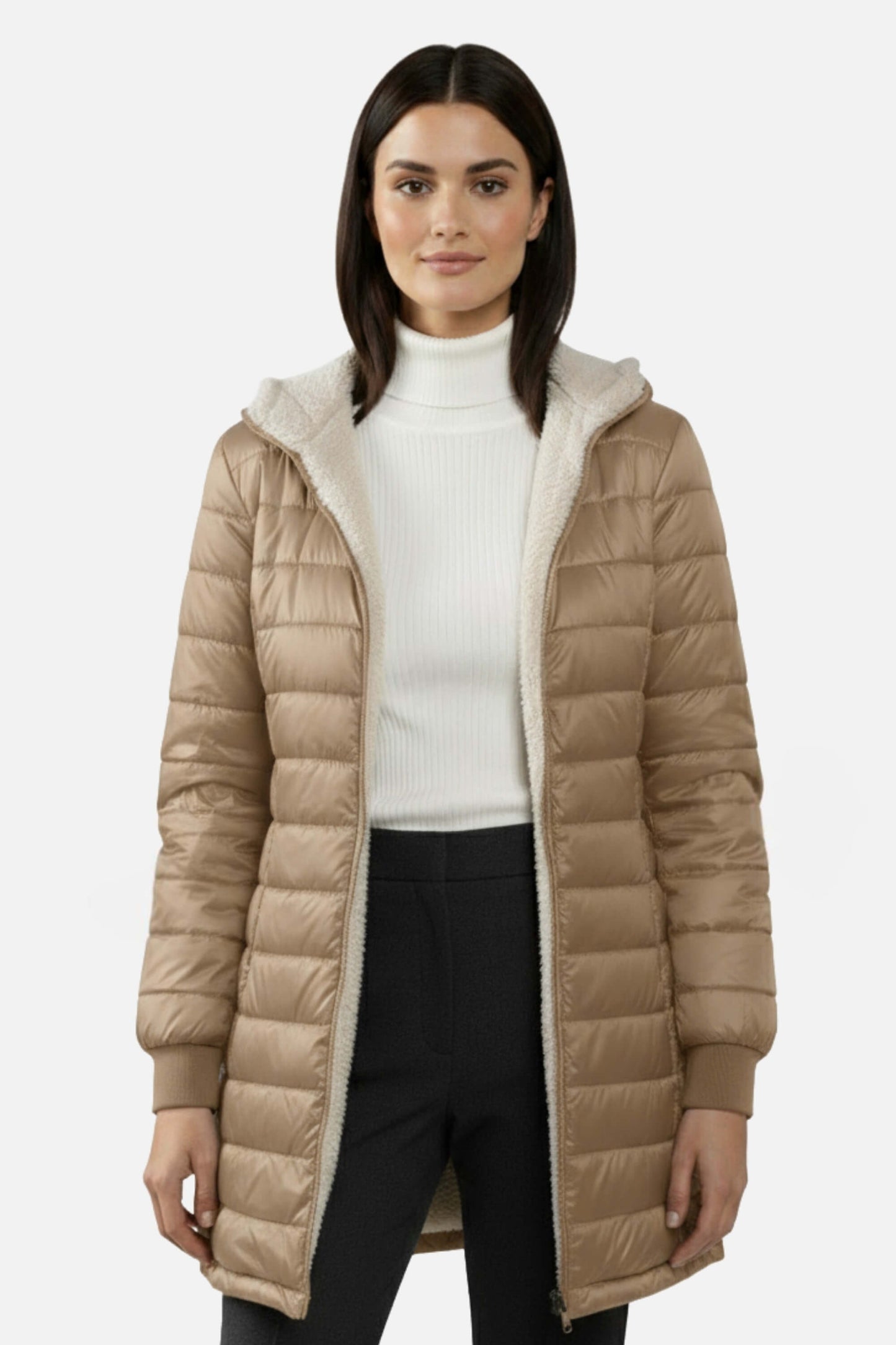 Thick Down Parka Coat with Cozy Fleece Inside