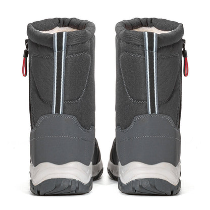 Women's winter boots with side zipper - waterproof, non-slip, durable snow boots with warm lining