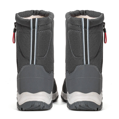 Women's winter boots with side zipper - waterproof, non-slip, durable snow boots with warm lining