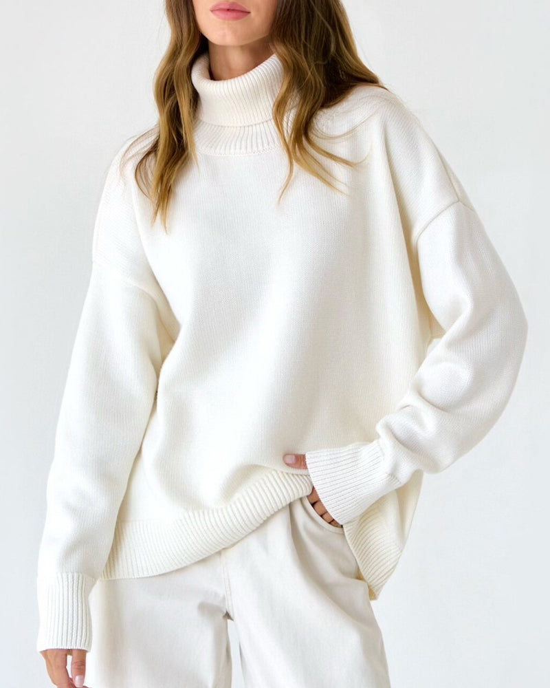 Women's Classic Crew Neck Winter Sweater - BritishElegance