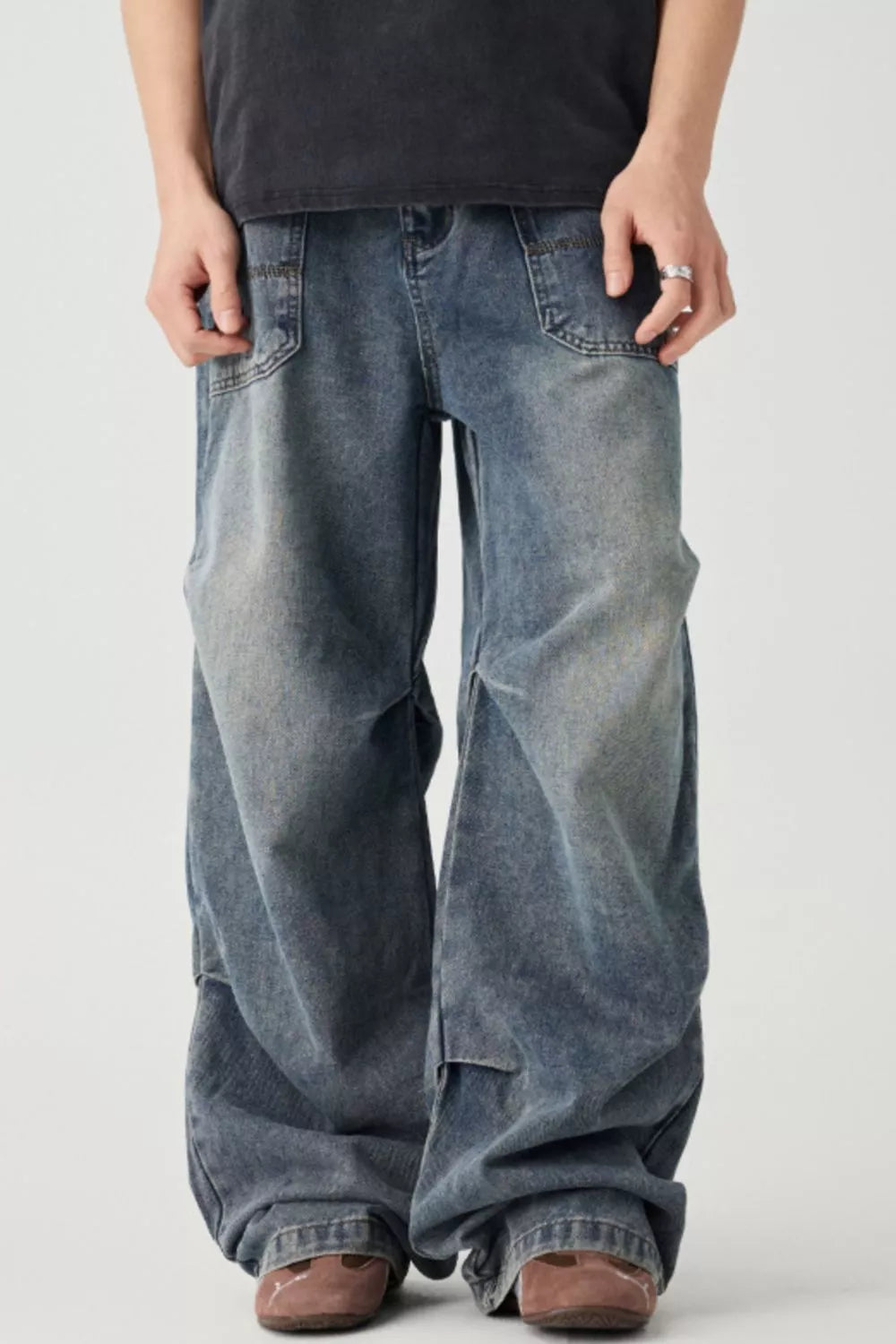 Men's Comfort Fit Straight Jeans - BritishElegance