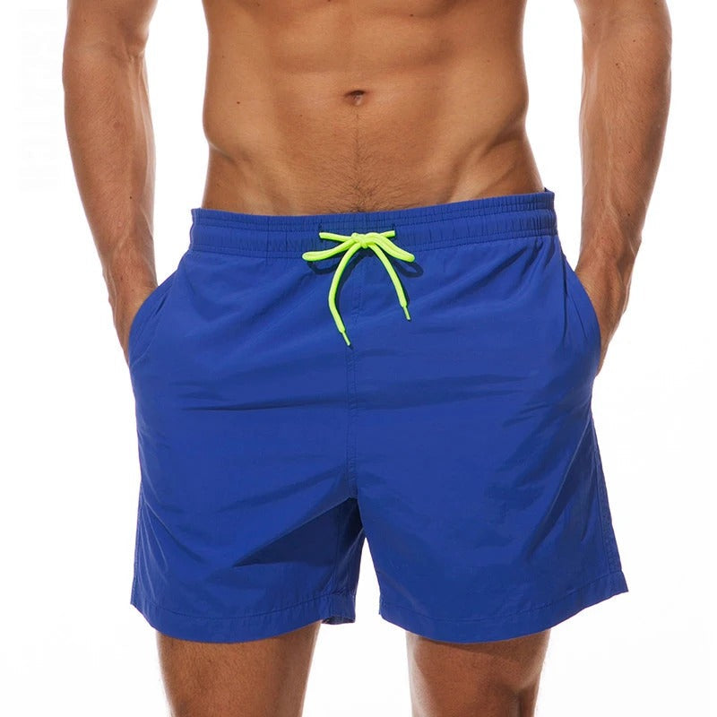 Classic Swim Shorts with Contrast Drawstring