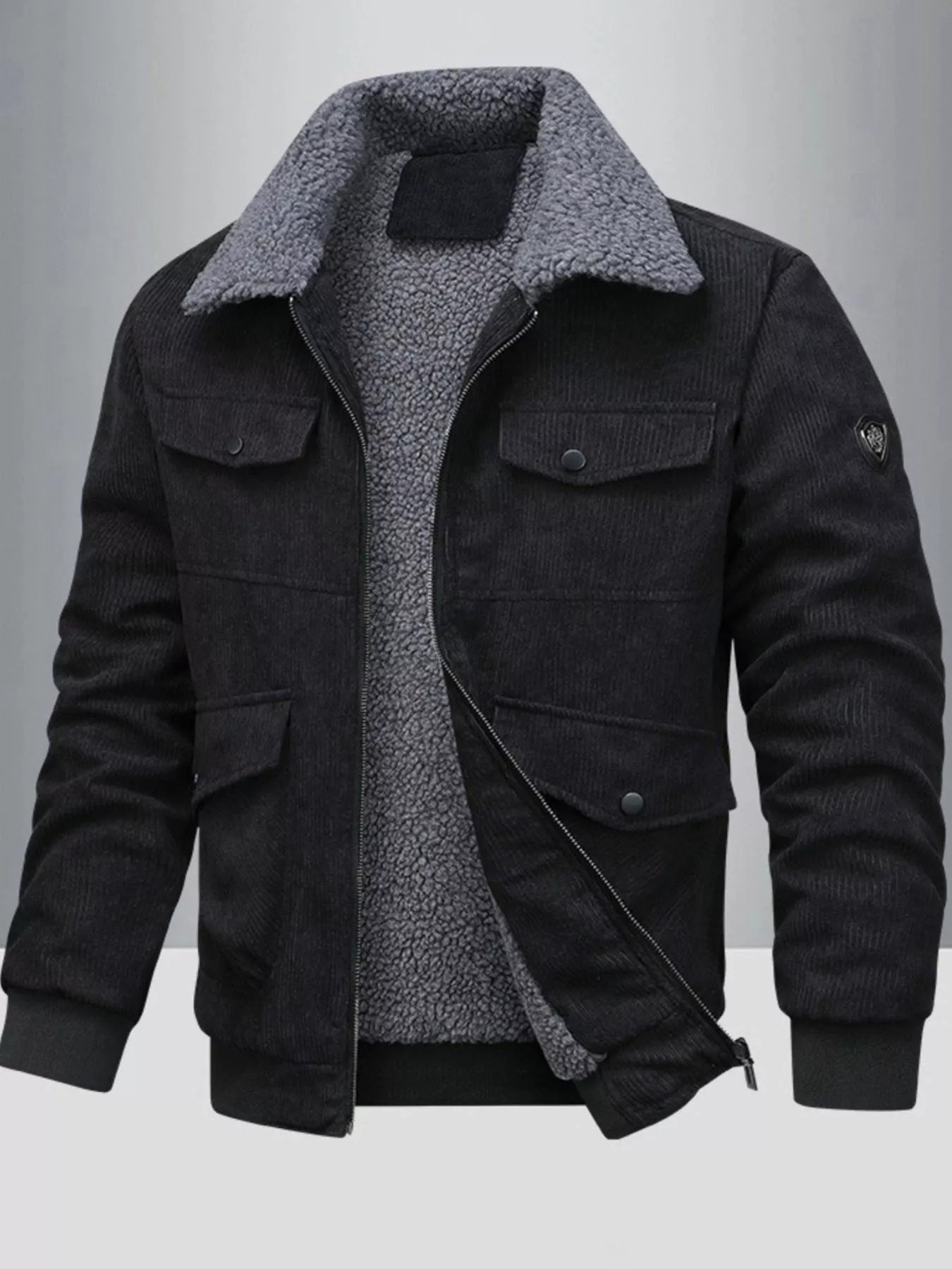Big and Tall Fleece Lined Corduroy Coat