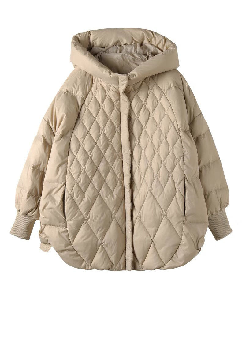 Women's down jacket with hood and zipper