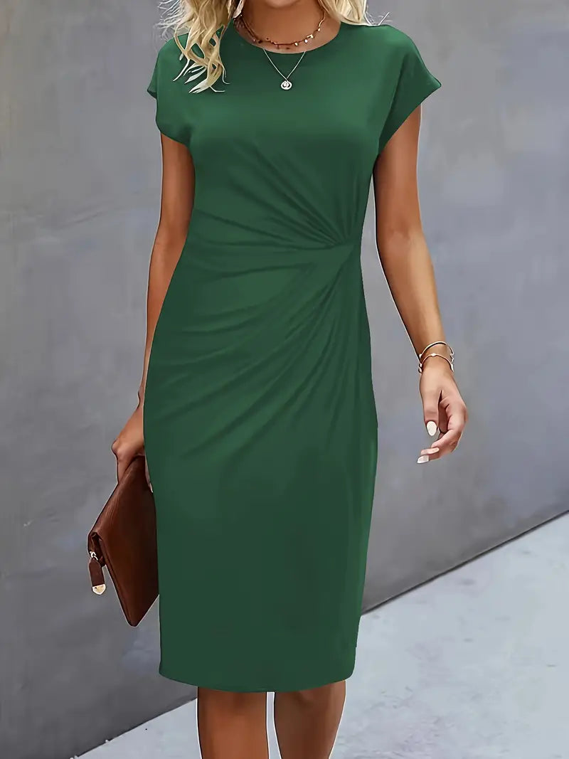 Elegant Ladies Scoop Neck Casual Dress