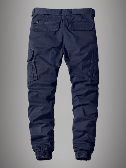 Premium Men’s Cargo Joggers – Embroidered Design with Multiple Pockets
