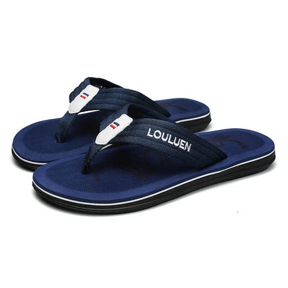 Massage Italian Flip Flops - Comfort Anti-Sweat Sandal Blue
