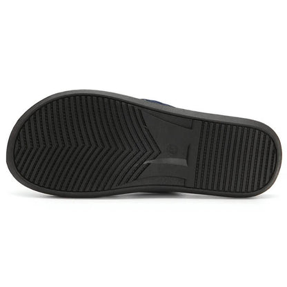 Massage Italian Flip Flops - Comfort Anti-Sweat Sandal Black