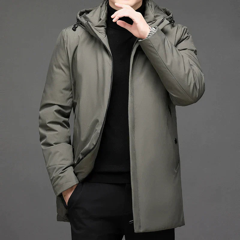 Classic Down Jacket with Hood - Victor