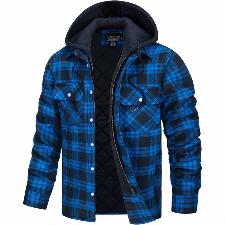 Warm Quilted Hooded Mens Winter Jacket - BritishElegance