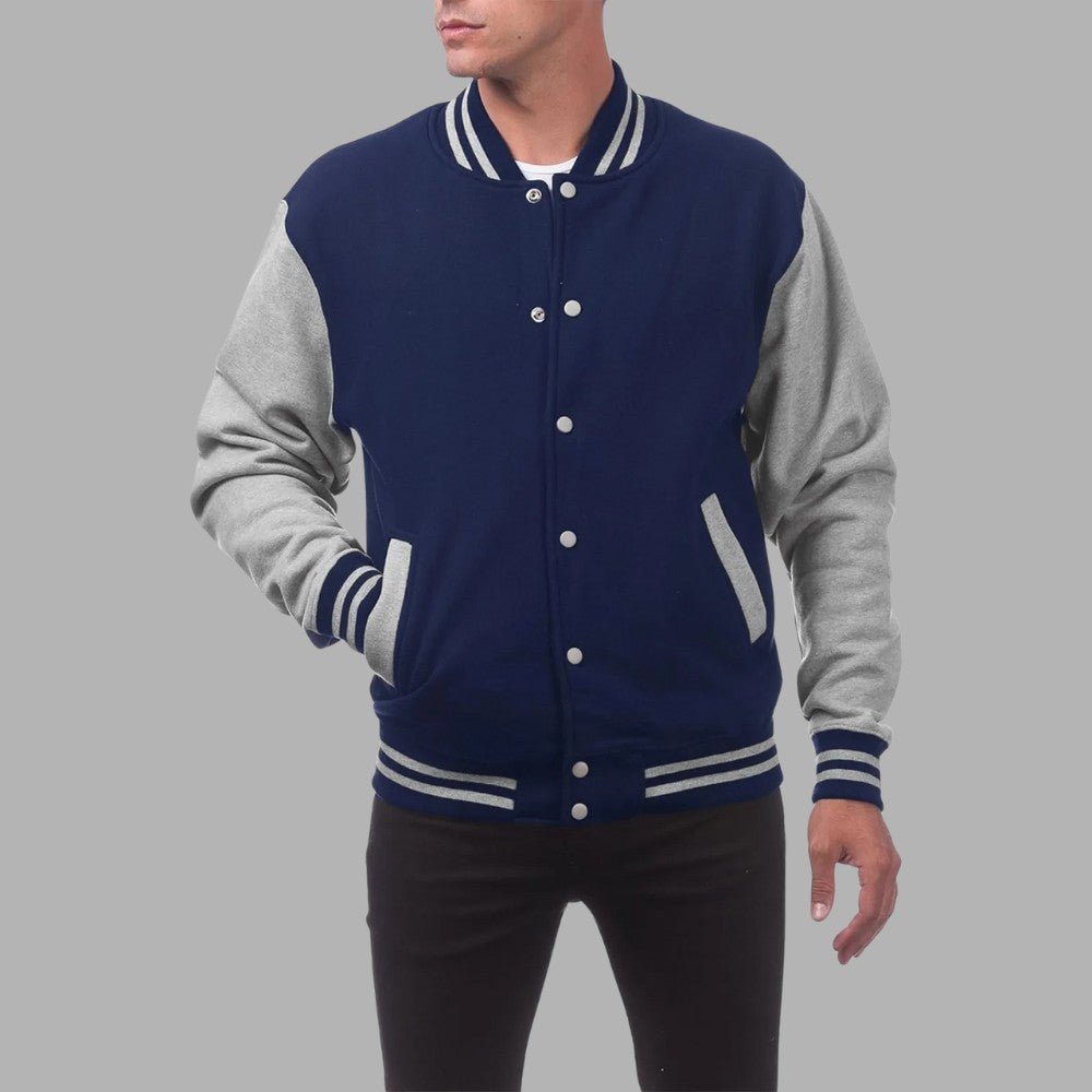 Classic Two-Tone Baseball Jacket