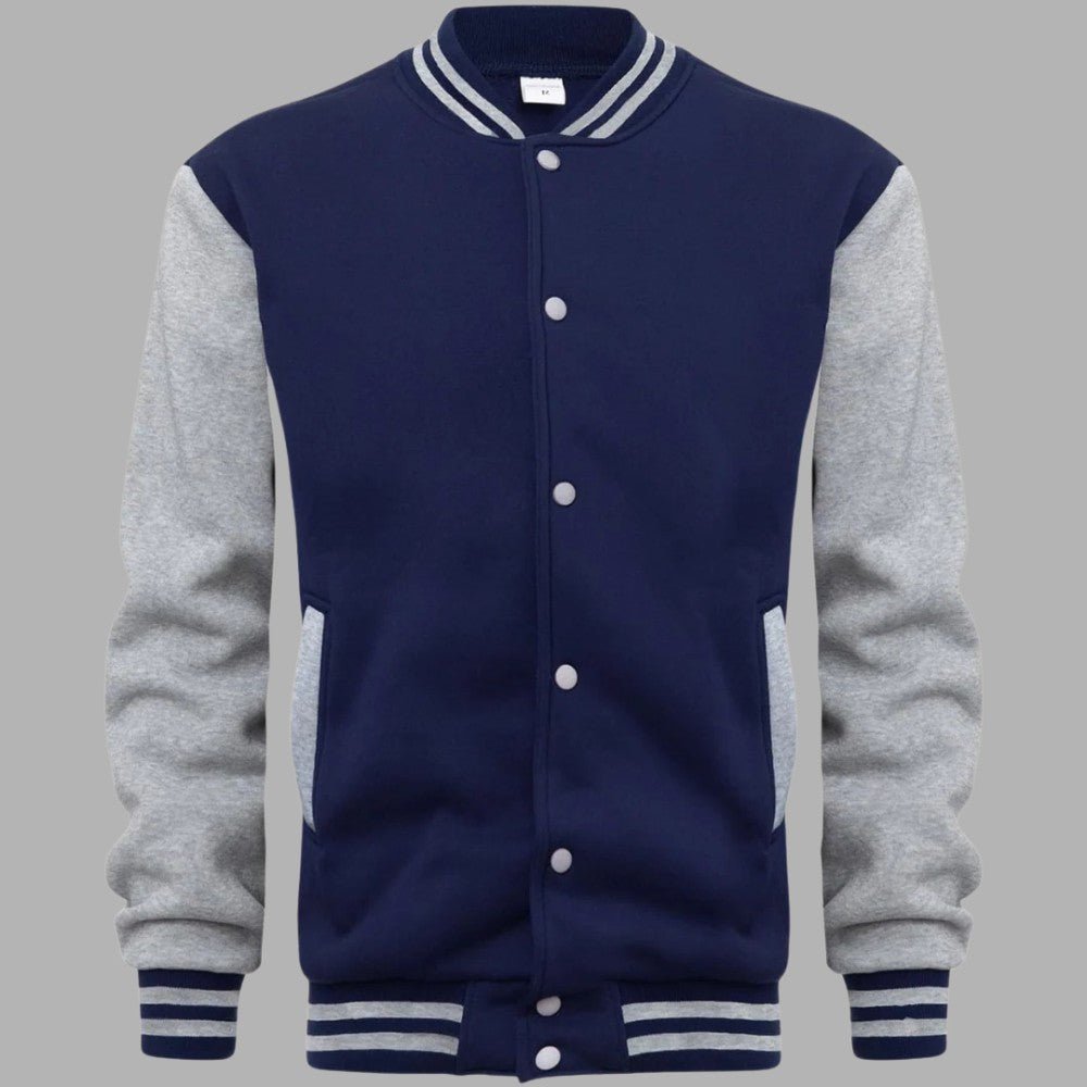 Classic Two-Tone Baseball Jacket