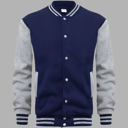 Classic Two-Tone Baseball Jacket