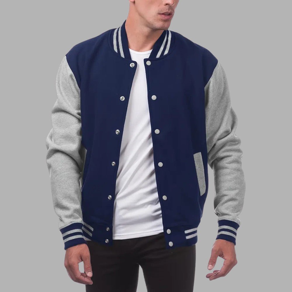 Classic Two-Tone Baseball Jacket