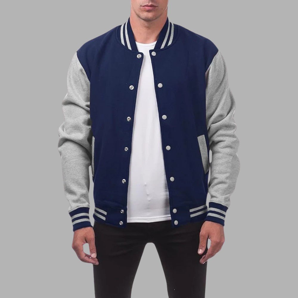 Classic Two-Tone Baseball Jacket