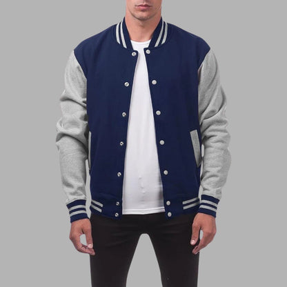 Classic Two-Tone Baseball Jacket