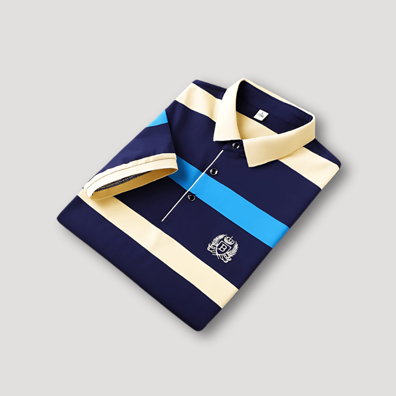 Classic Striped Polo Shirt for Men