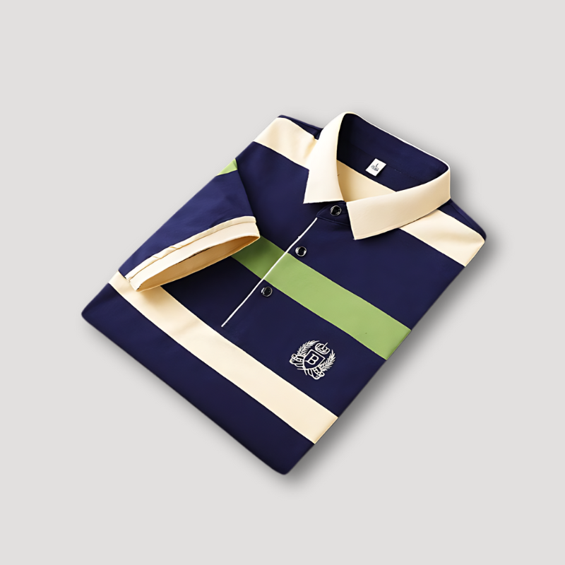 Classic Striped Polo Shirt for Men