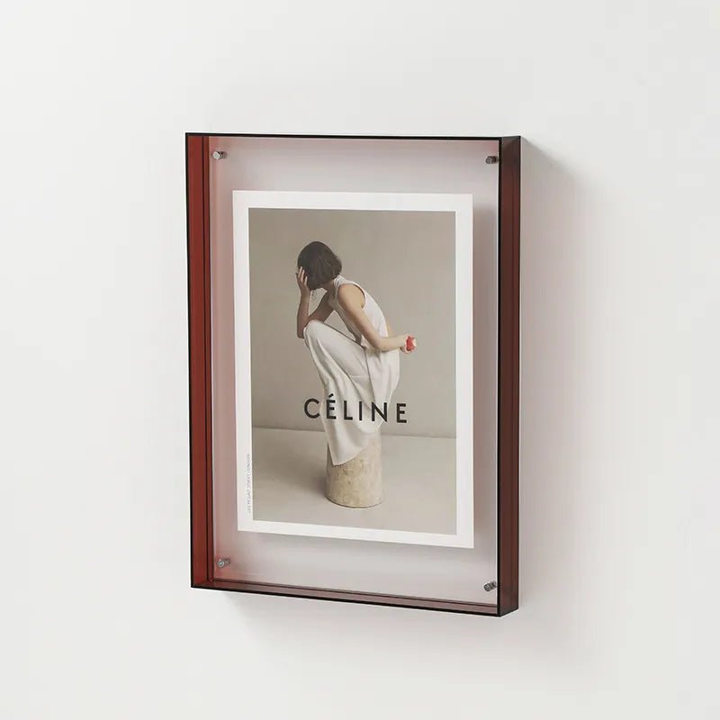 Stylish Clear Picture Frame Wall Mount Display