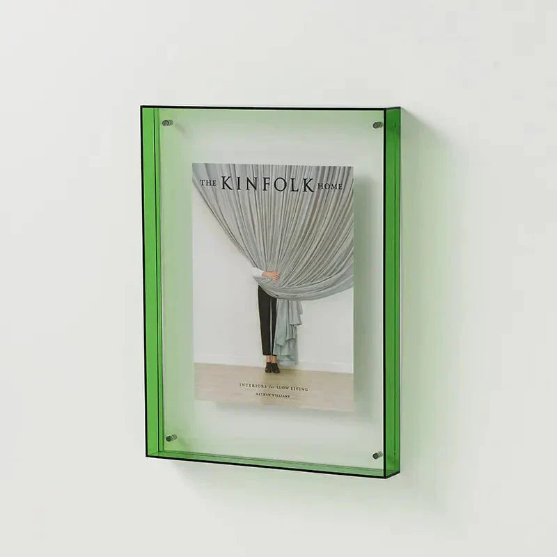 Stylish Clear Picture Frame Wall Mount Display