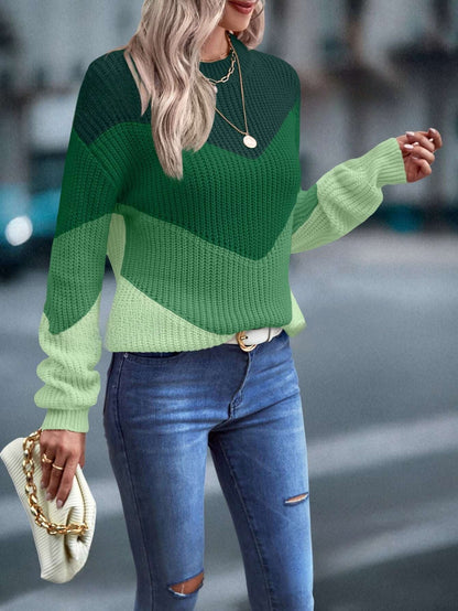 Colourful Crew Neck Sweater - Emmeline