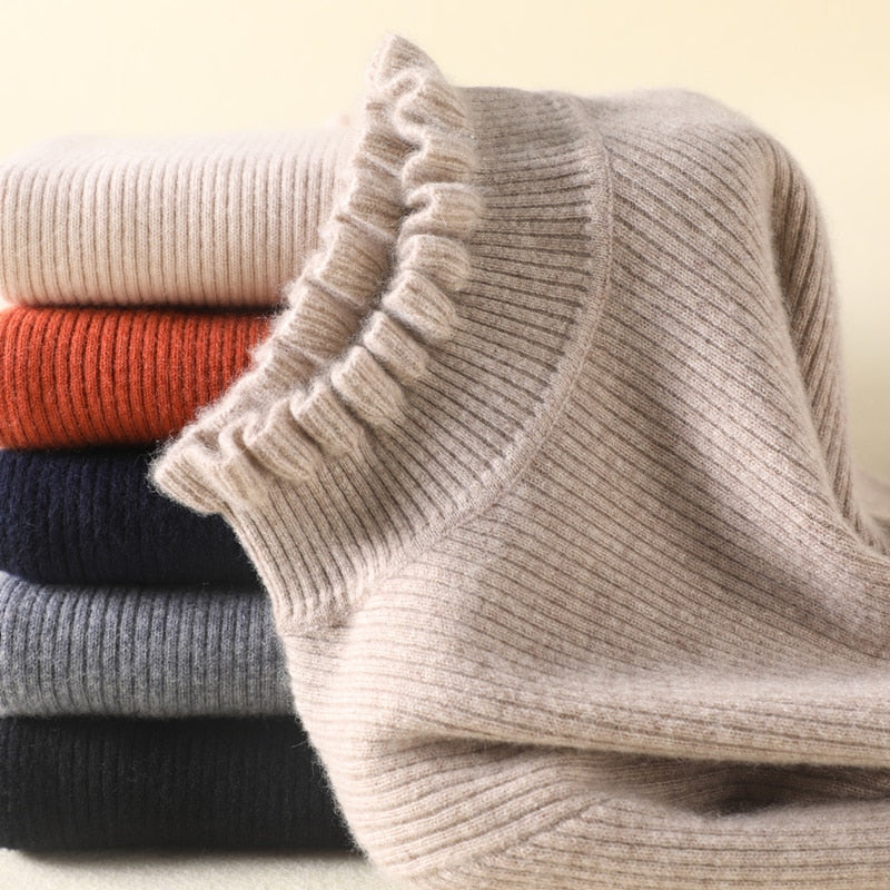 Comfortable Cashmere Women's Turtleneck Sweater - Aurélie