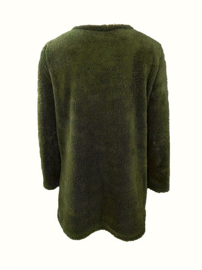 Comfortable Fleece Sweatshirt with Print - Luna