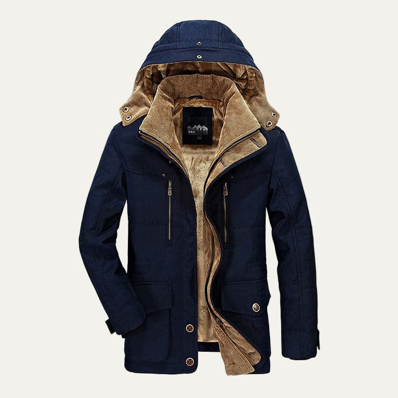 Men’s Insulated Removable Hood Winter Parka