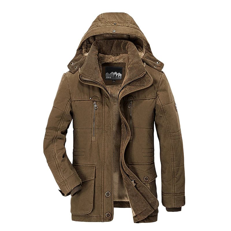 Comfortable Men's Winter Jacket with Multiple Pockets - Max
