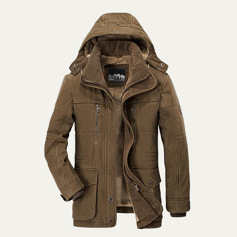 Men’s Insulated Removable Hood Winter Parka