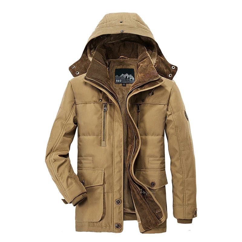 Comfortable Men's Winter Jacket with Multiple Pockets - Max
