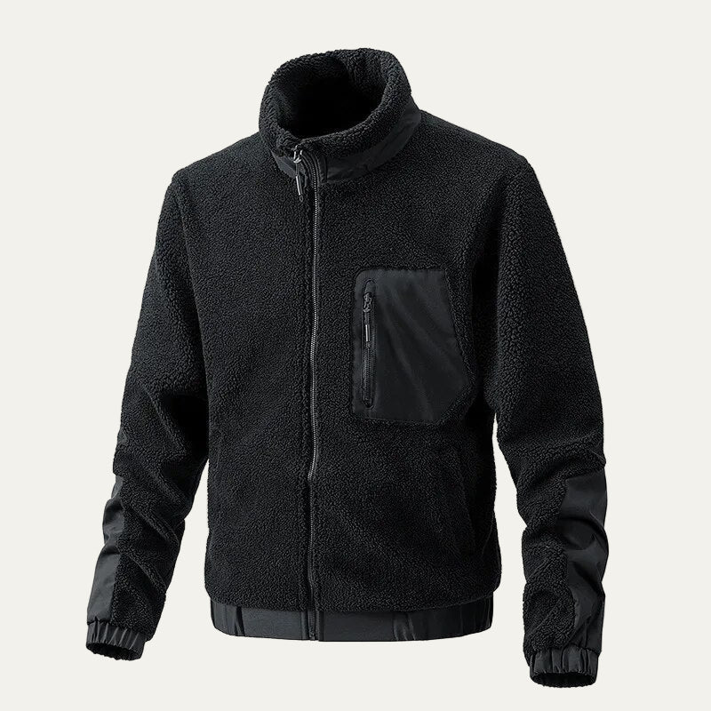 Men’s Heavy Duty Sherpa Fleece Jacket with Technical Panels