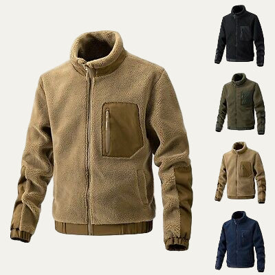 Men’s Heavy Duty Sherpa Fleece Jacket with Technical Panels