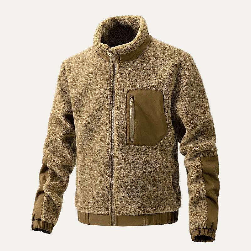 Men’s Heavy Duty Sherpa Fleece Jacket with Technical Panels