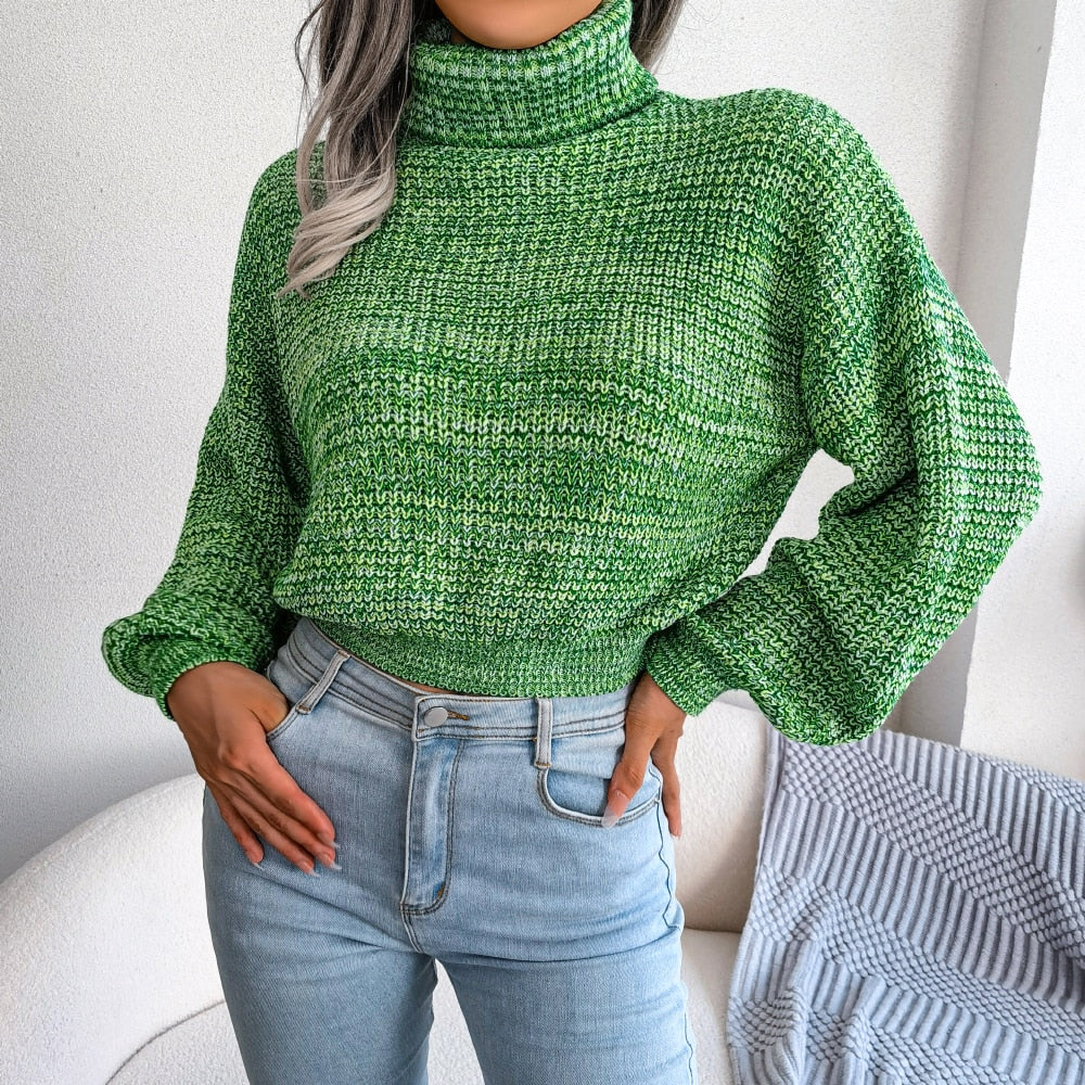 Comfy Knitted Turtleneck Jumper - Emilia