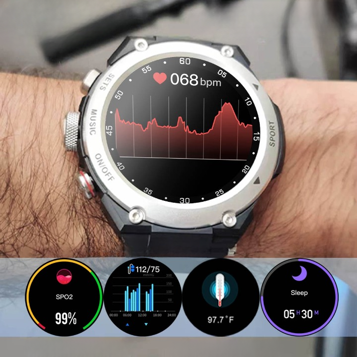 Complete Smartwatch with Built-in Wireless Earbuds - AlphaX