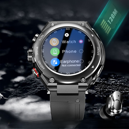 Complete Smartwatch with Built-in Wireless Earbuds - AlphaX