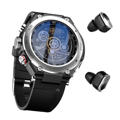 Complete Smartwatch with Built-in Wireless Earbuds - AlphaX