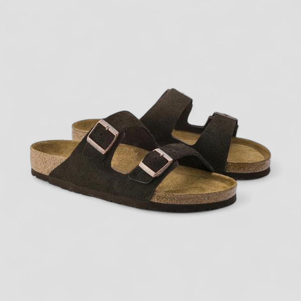 Women’s Retro Double Buckle Flat Sandals