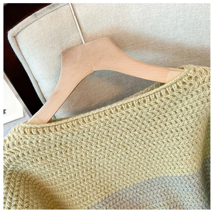 Cosy Plus Size Lazy Day Patch Colour Sweater